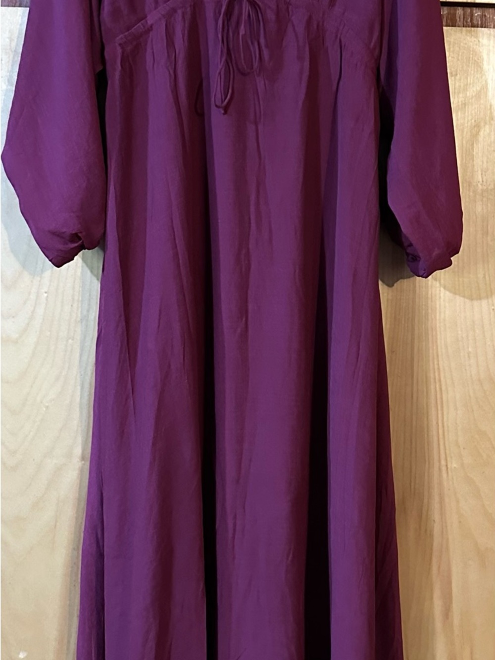 NWOT Wishlist Apparel Women Plum Long Sleeve Empire-Waist Dress Size: S/M